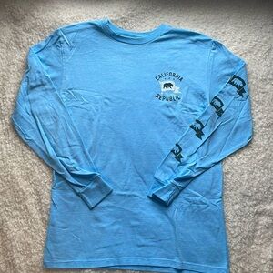 Blue Graphic Long Sleeve with California Logo